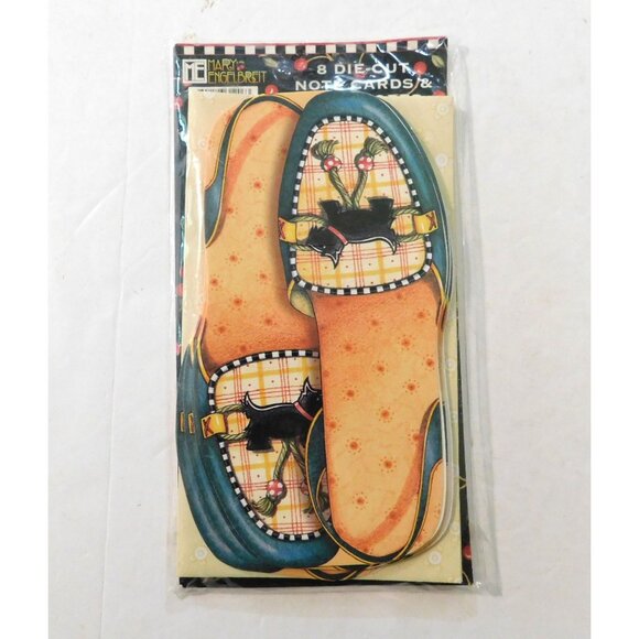 Mary Engelbreit Shoe Die-Cut Note Cards Envelopes Set of 8 Scottie Dog - Picture 3 of 3